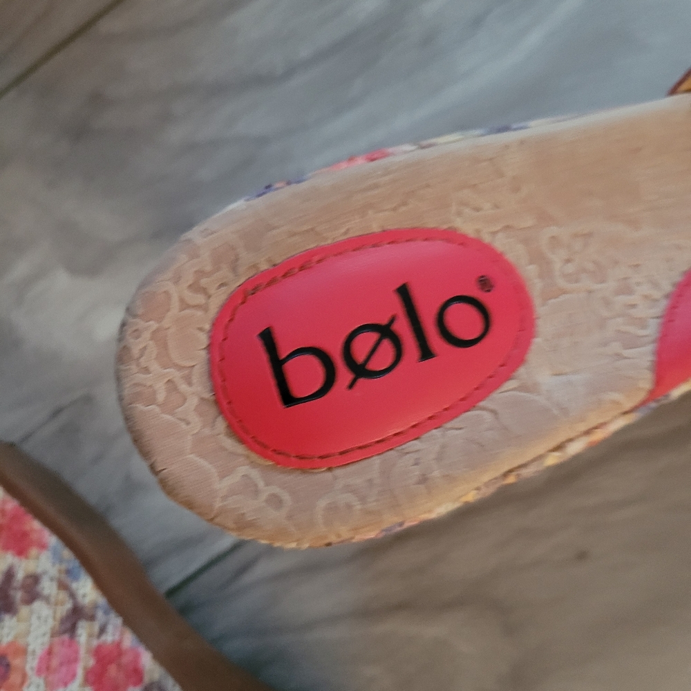 Bolo Leather Wedge Sandals size 10 - Picture 7 of 8